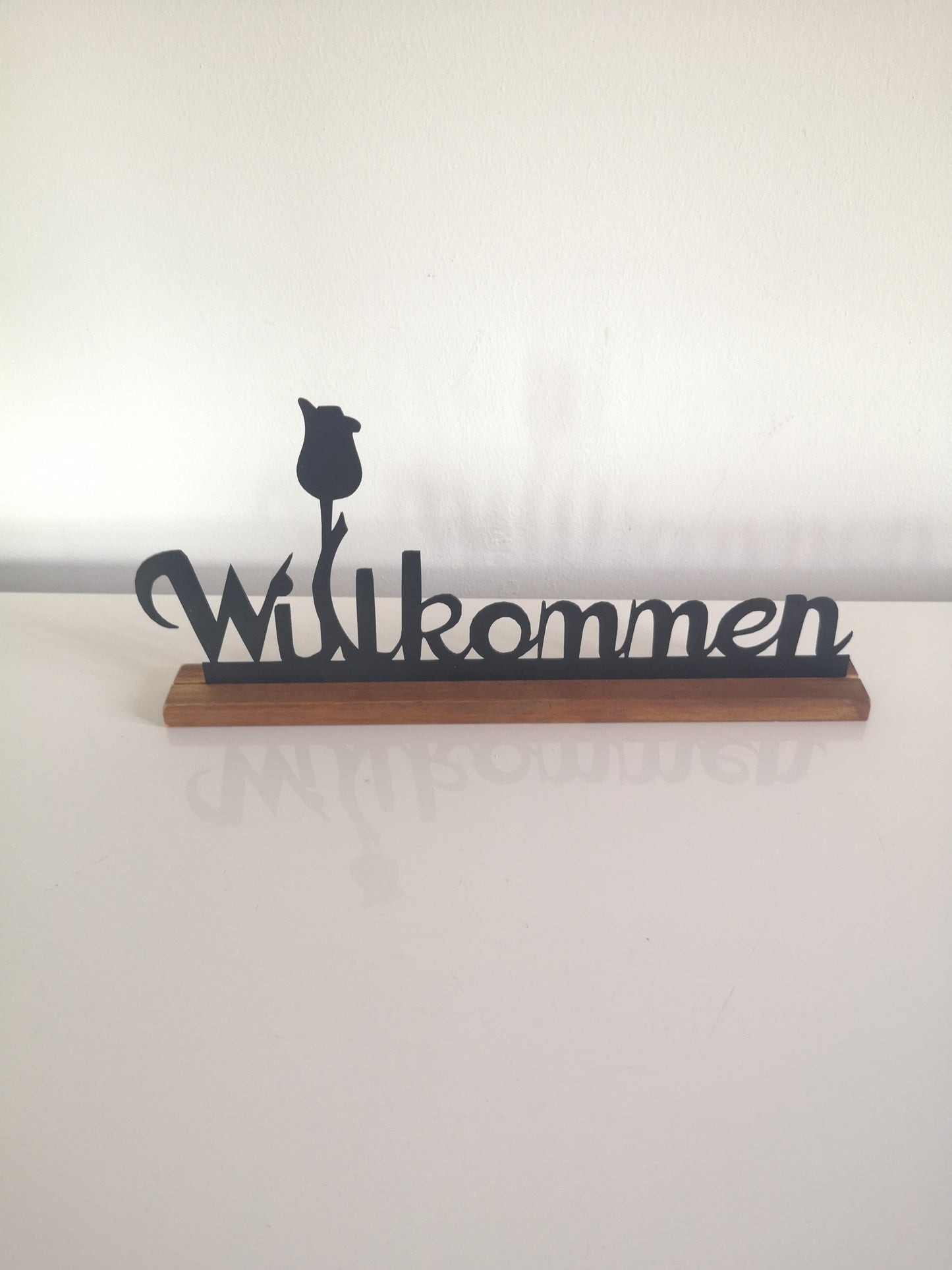 Dekoleiste Tischdeko Willkommen mit Motiv