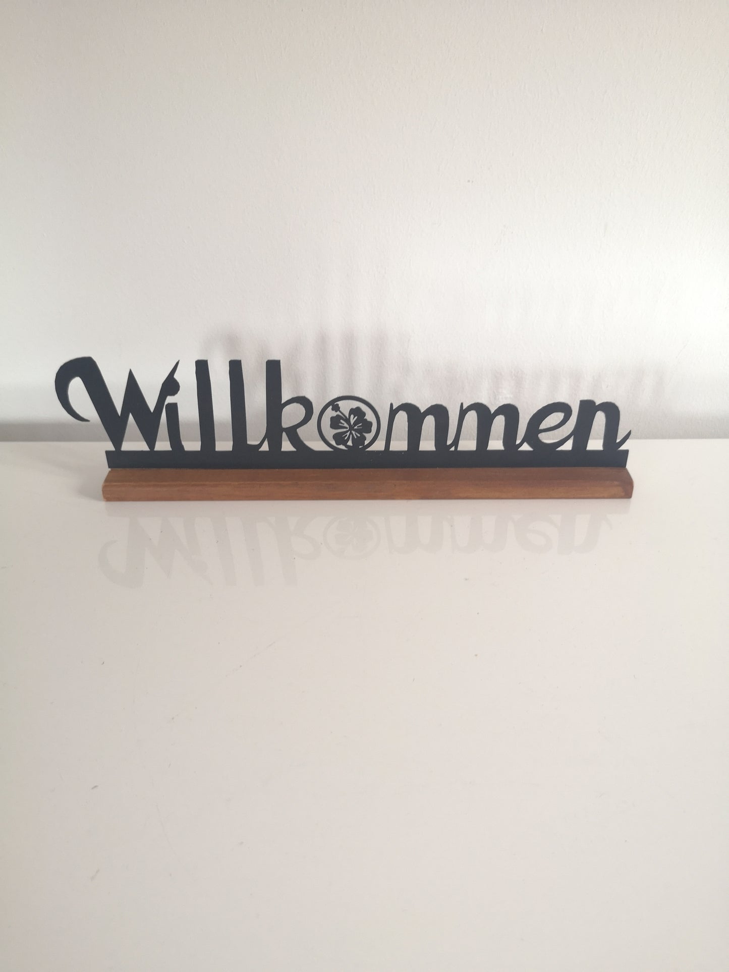 Dekoleiste Tischdeko Willkommen mit Motiv