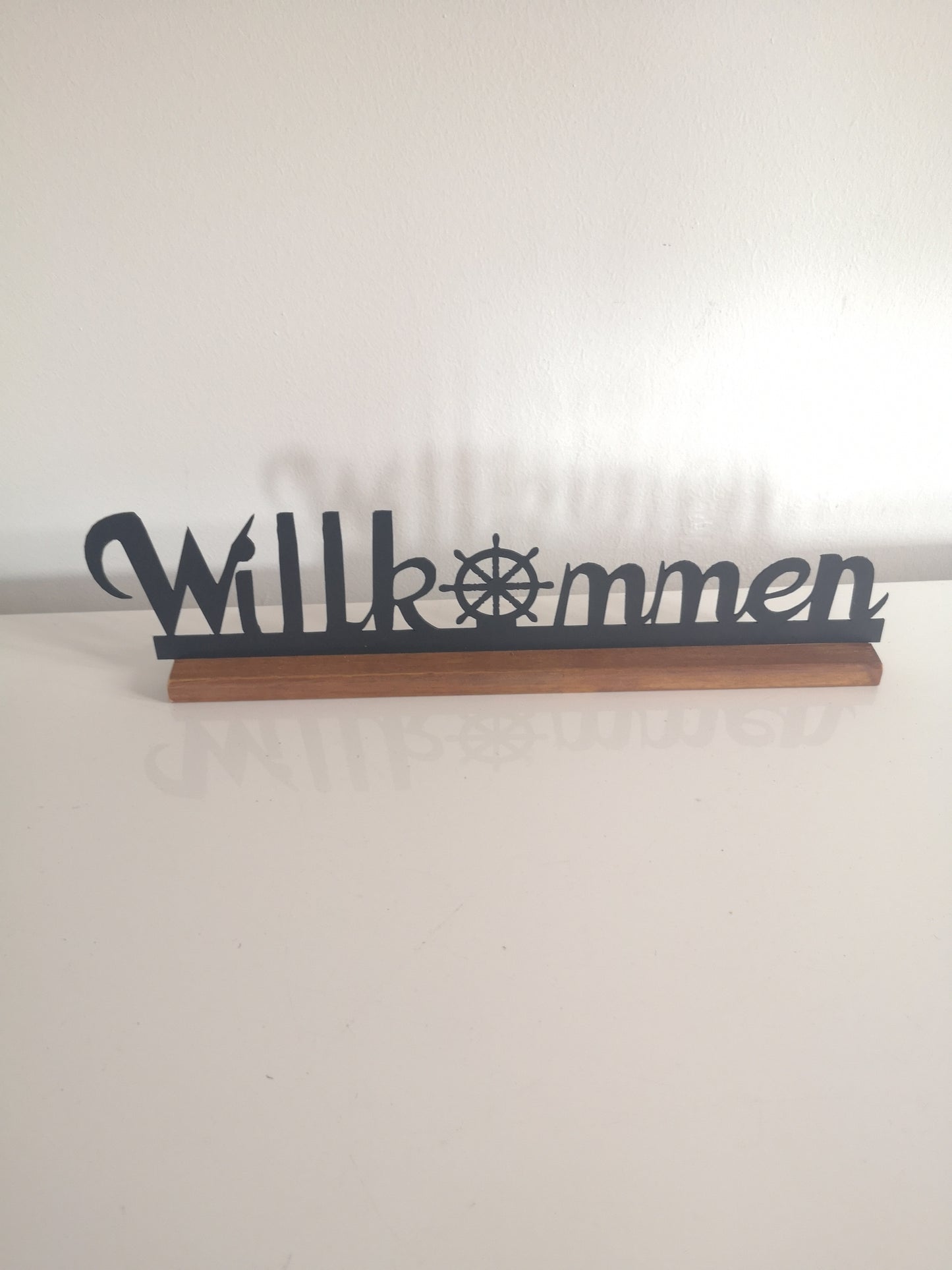 Dekoleiste Tischdeko Willkommen mit Motiv