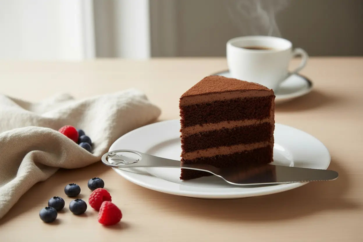 Tortenheber mit gelasertem Motiv im Griff