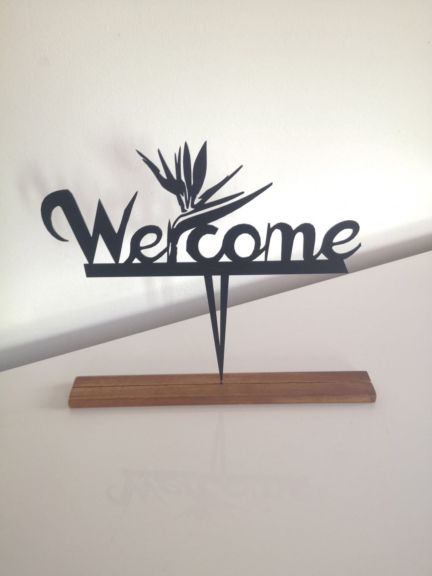 Gartendeko Schild Welcome mit Motiv