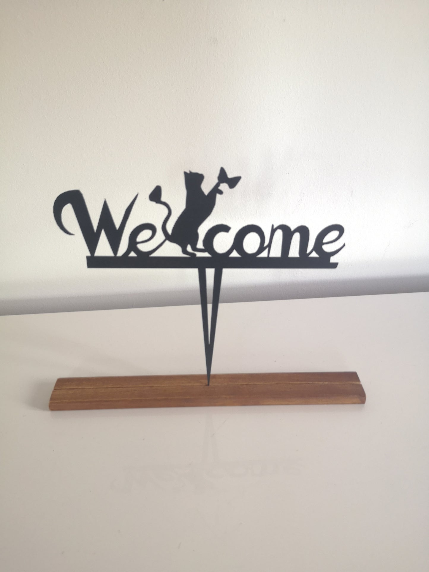 Gartendeko Schild Welcome mit Motiv
