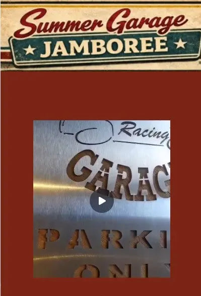 Rockabilly Garage Parking Only Edelstahl Schild