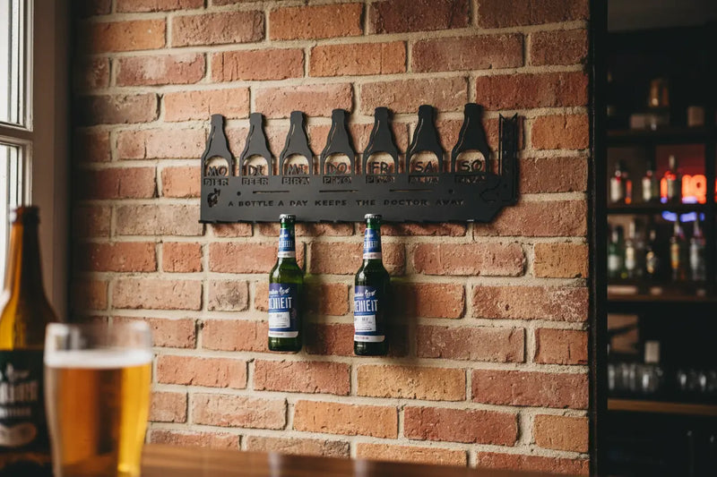 Bierflaschen Wandhalter Halter – Getränkehalter für  Büro Küche Bar, Keller und Partyraum