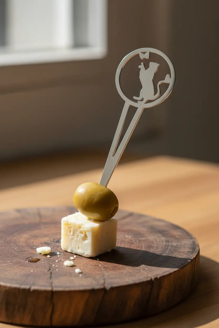 Fingerfood-Stick mit Olive und Käse