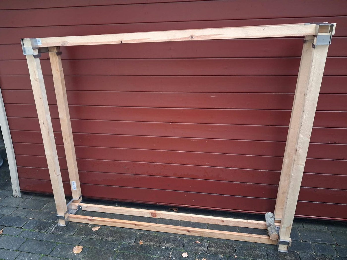 Holzstapelhilfe aus Edelstahl – Brennholzregal-Halter V2A