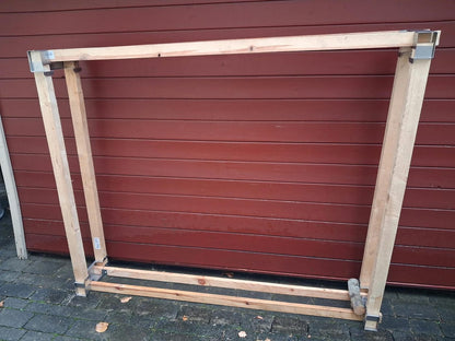 Holzstapelhilfe aus Edelstahl – Brennholzregal-Halter V2A
