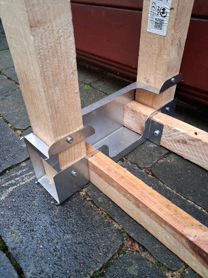 Holzstapelhilfe aus Edelstahl – Brennholzregal-Halter V2A