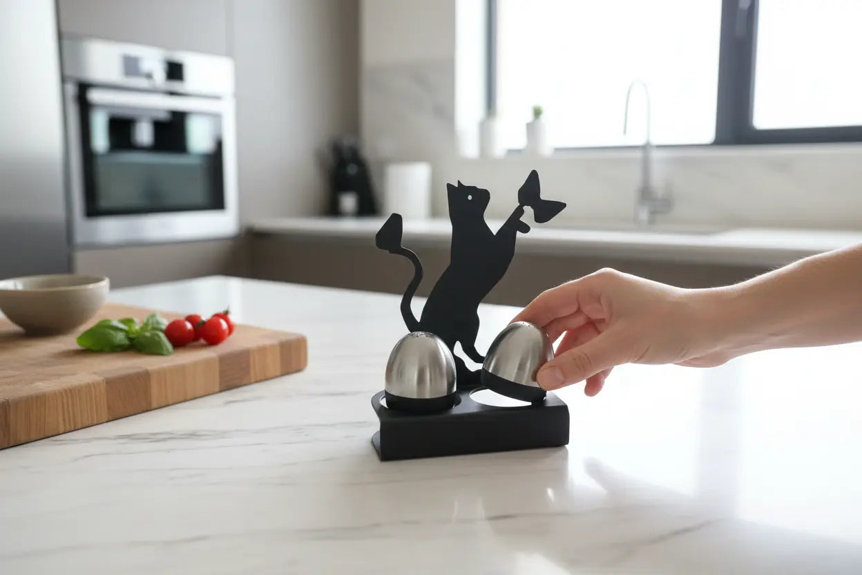 Salz- und Pfefferständer in moderner Küche