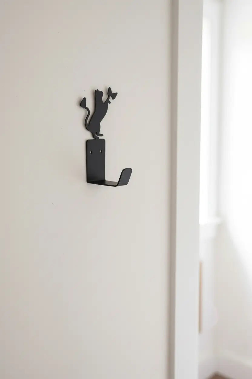 Wandhaken ohne Jacke im Eingangsbereich