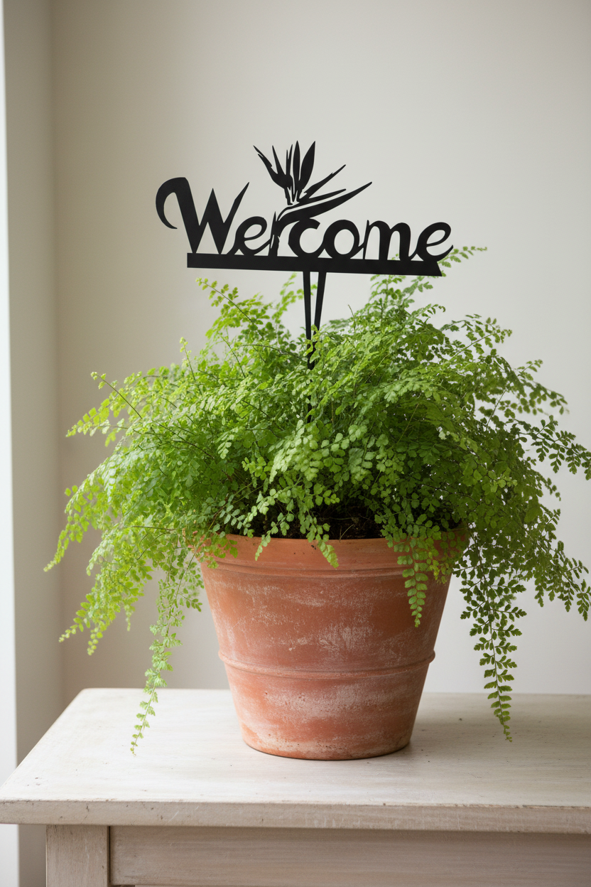 Welcome Strelitzie Blumenstecker Lifestyle