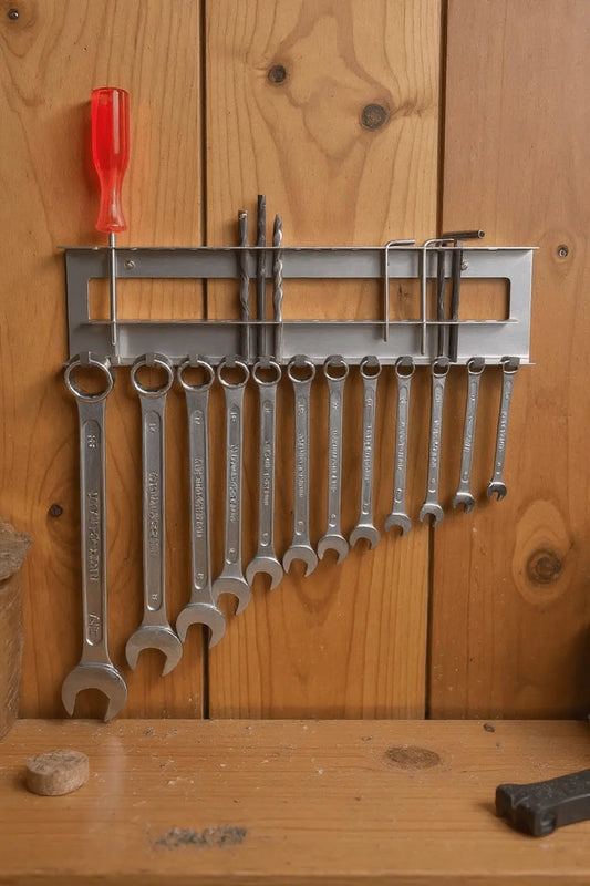 Werkzeughalter Inbusschlüssel Ringschlüssel für die Werkzeugwand Edelstahl - Stahlbühne
