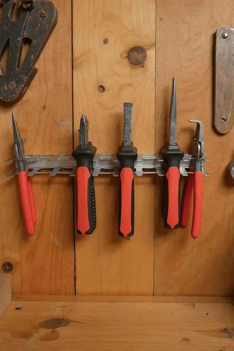 Zangen Wandhalter – Werkzeughalter für Garage und Werkstatt, Halter für Zangen aus Edelstahl V2A für platzsparende Werkstatt Ordnung, handgefertigt in Franken