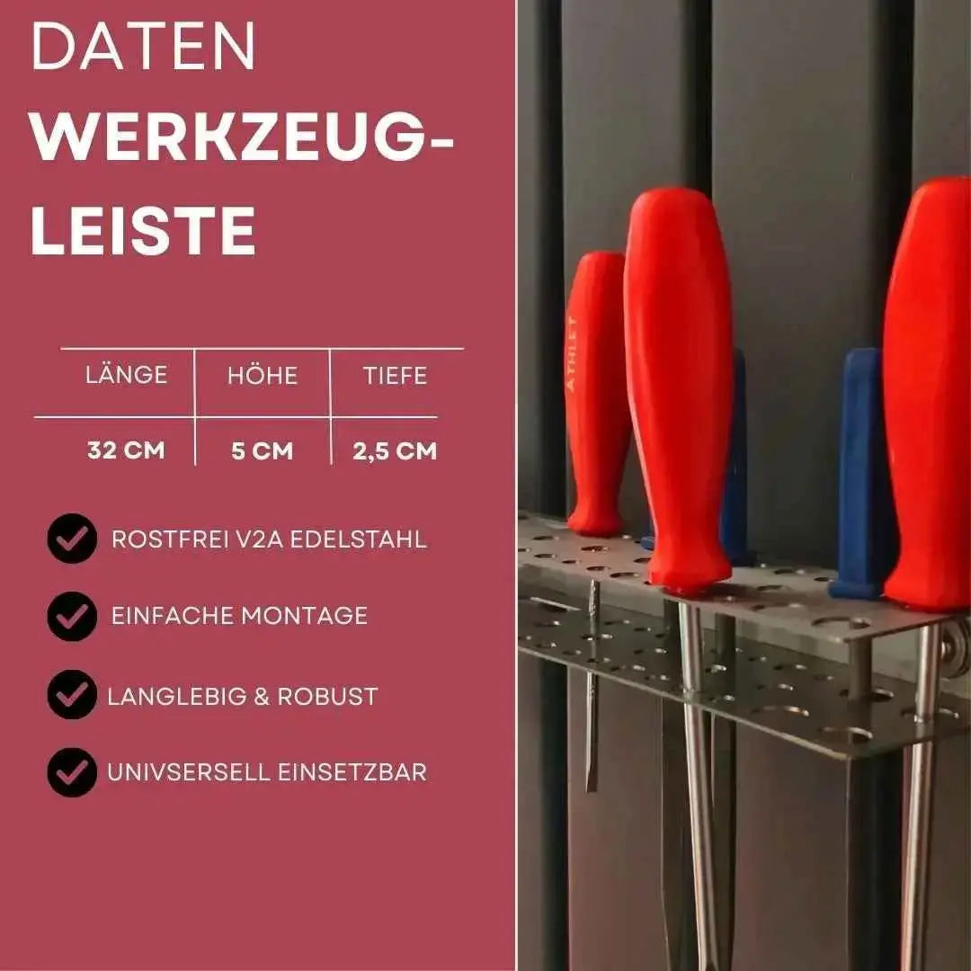 Werkzeug Wandhalter – Gerätehalter für Garage und Werkstatt, Wandhaken für Werkzeug variabel