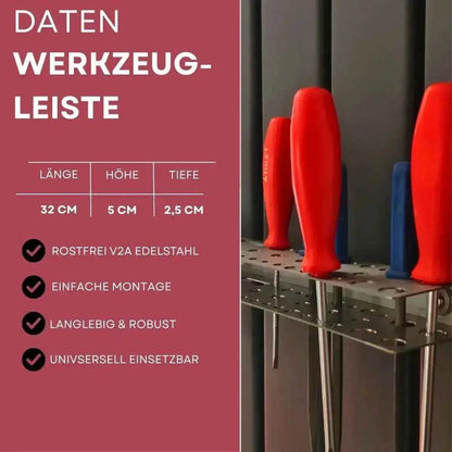 Werkzeug Wandhalter – Gerätehalter für Garage und Werkstatt, Wandhaken für Werkzeug variabel